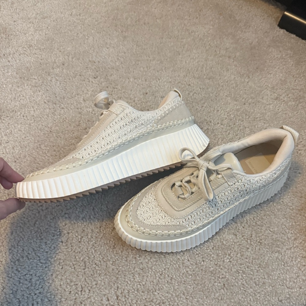 Dolce Vita Dolen Knit Sneakers Sandstone Knit 8.5 NEW - Picture 4 of 6